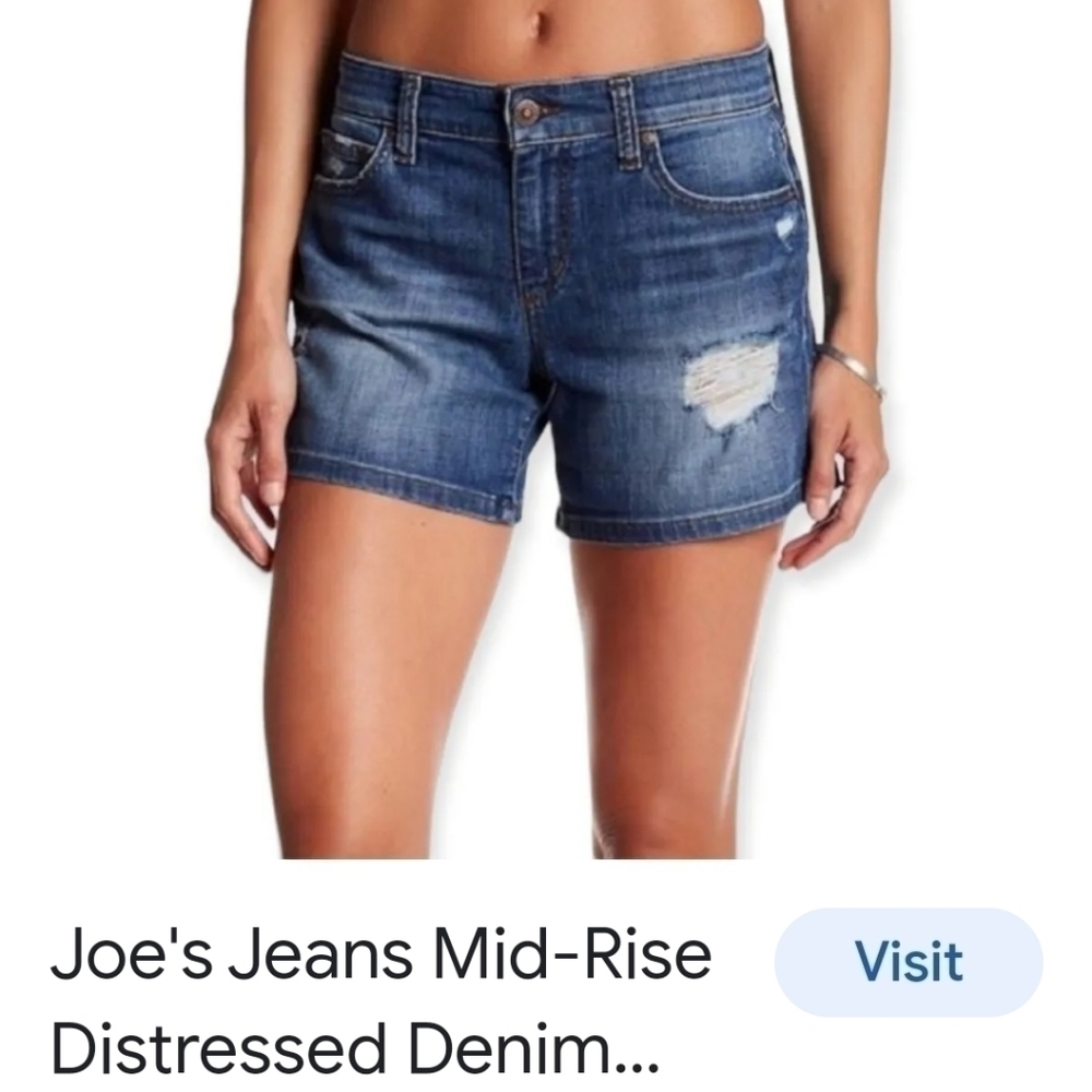 Joe's DISTRESSED BLUE JEAN SHORTS SIZE 28